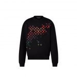 Gradient Cotton Crewneck black