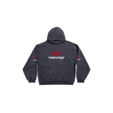 3B SPORTS ICON HOODIE OVERSIZED IN BLACK/RED/WHITE