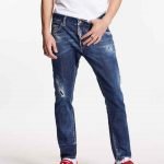 DSQUARED2 DARK SCAR WASH SKATER JEANS