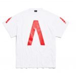 BALENCIAGA MUSIC | ARCHIVE SERIES CONNECTED T-SHIRT OVERSIZED IN LIGHT GREY/RED