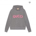 Gucci
logo-embroidered wool hoodie