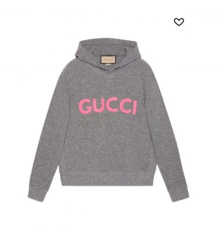 Gucci
logo-embroidered wool hoodie